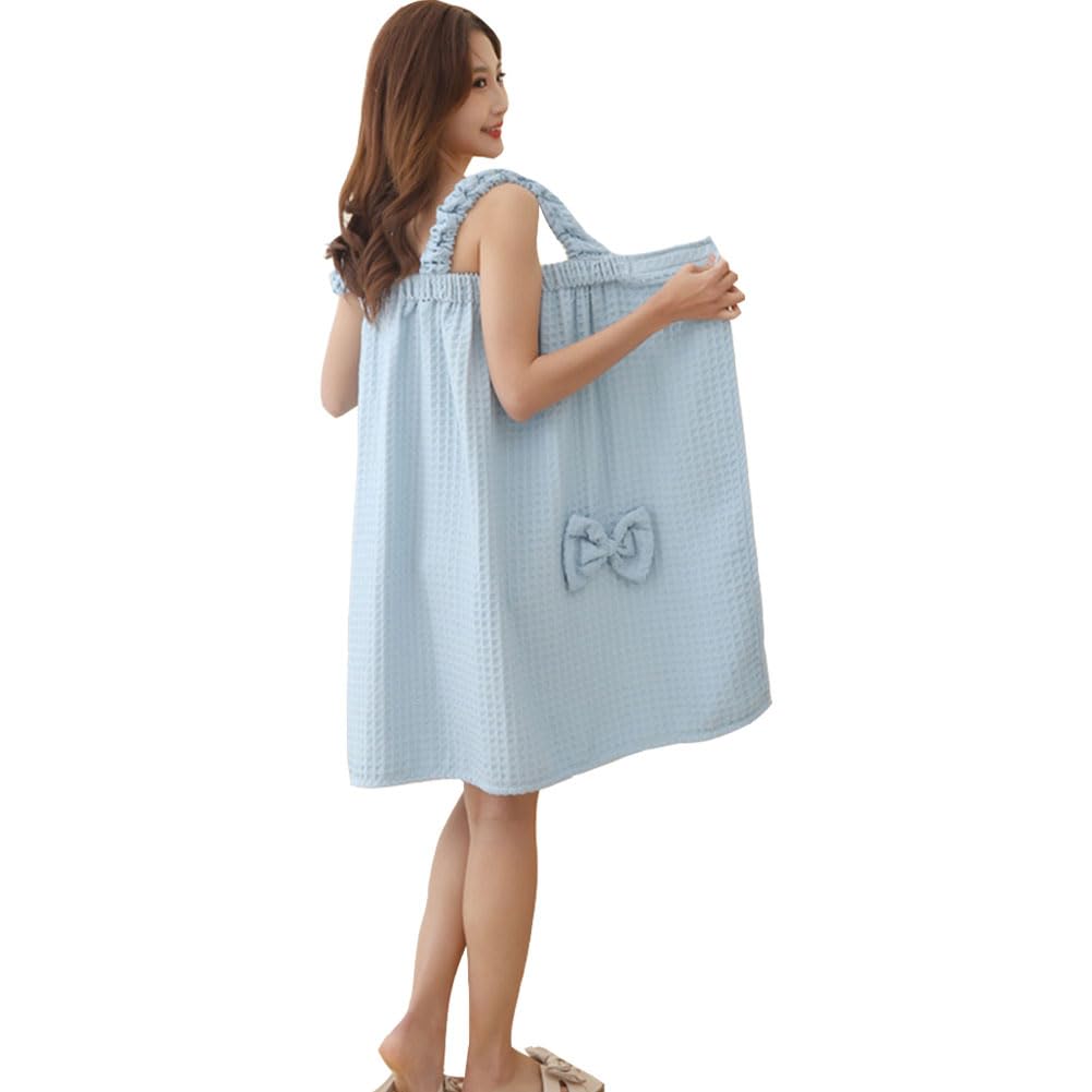 

TUYOBI носимый банный халат полотенце после быстрого открытия для ванны один обернутый не упадет бассейн синий халат, полотенце, полотенце, женская ткань, банный, впитывающий, синий