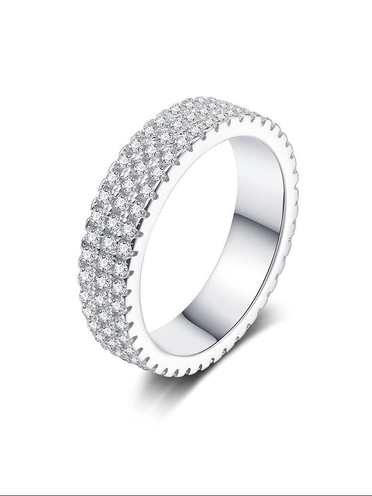 Eternity Female ring 925 silver Micro Pave AAAAA Zircon cz Wedding Band Rings for women Bridal Party Fine Jewelry Gift