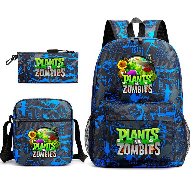 Umgebende Pflanzen vs. Zombies Teenager Schüler Schultasche Herren- und Damen-Freizeitrucksack Umhängetasche
