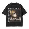 Silent Hill Vybledlé Tričko Streetwear Hip Hop Vintage Trička Hororový Film Hra Trička Topy Pánské Dámské Bavlna Harajuku Tištěné Denní Nošení Cool Top