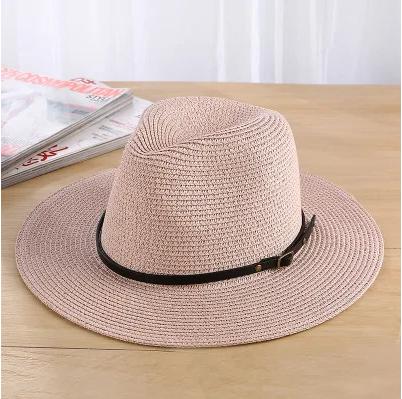 Classic New Women Men Summer Toquilla Straw Sun Hat For Elegant Lady Wide Brim Homburg Fedora Sunbonnet Beach Sunhat Panama Cap