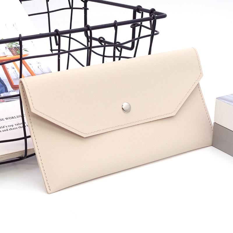 1PC Women Wallet Reusable Money Clip Wallet Cash Bank Card Storage Bag Long Style Ultra-thin Portable Leather