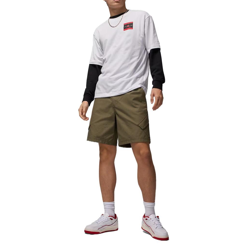 Jordan Comfortable Versatile Fashionable Trendy Fitted Drop Shoulder Short Sleeve T-Shirt Men tops IF5619-100