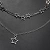 2pcs/set Y2K Star Necklace Set, Grunge Punk Cool Aesthetic Jewelry, Perfect Gift For Girls