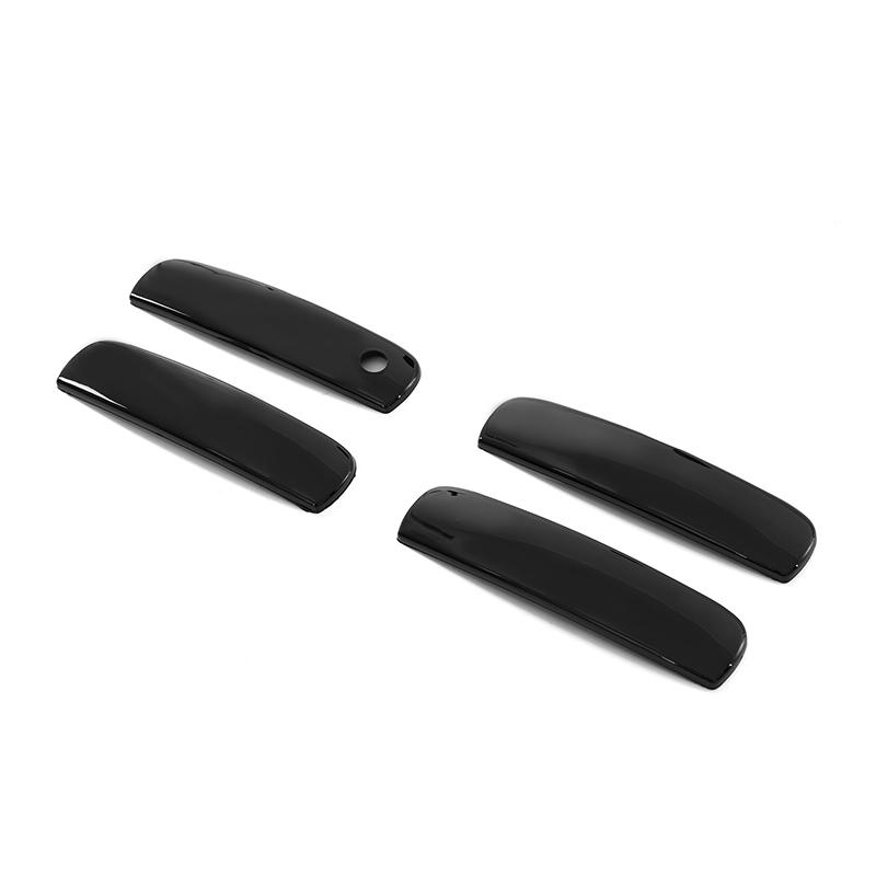 Rhyming 4pcs Car Door Handle Cover Trim Prevent Scratching Black / Carbon Fiber Fit For Dodge Charger Warhorse SRT RT