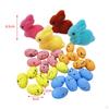 24Pcs Colorful Eggs 4Pcs Easter Foam Rabbits Photography Props Decorative Artificial