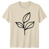 Simple Leaf Plant Design TShirt Botanical Illustration Nature Birthday