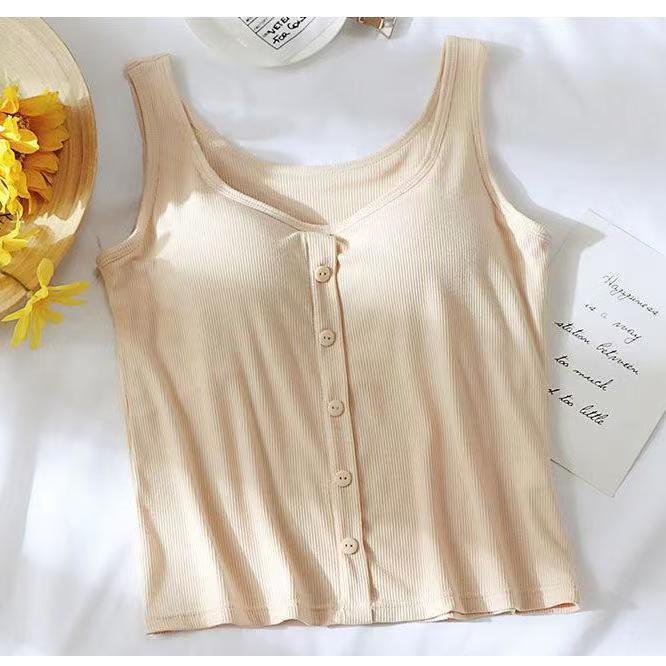 Damen Modal Camisole mit eingebautem BH-Pad - Vielseitig, dünn, stilvoller Rücken, kurzes Tube-Top