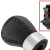 Mazda 6 GG/GY 02-08 Schaltknauf SCHWARZES LEDER 5 GANG 12MM + Schaltsack + Rahmen 2 Stück. EINSTELLEN