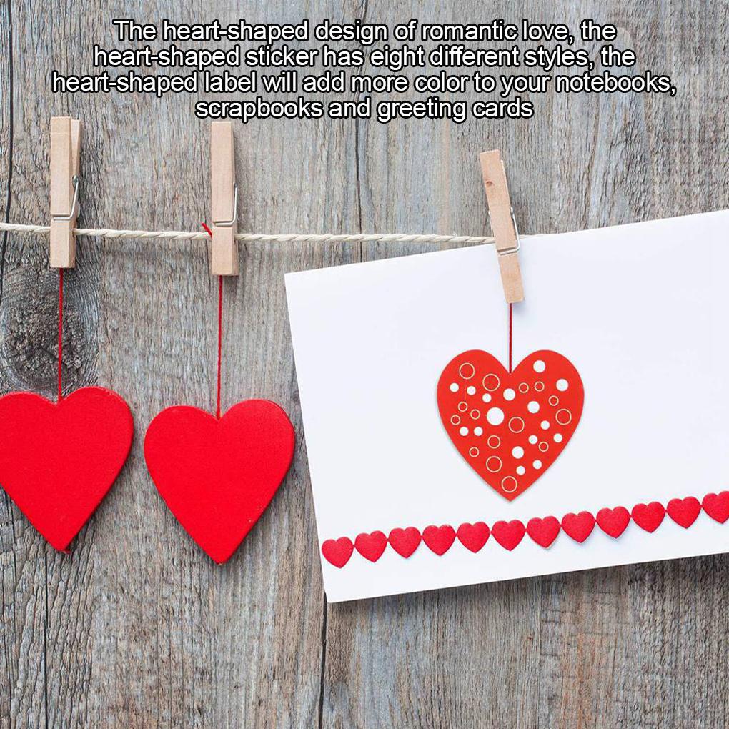 Sealing Sticker Heart Shape Packaging Label Waterproof Decoration DIY Handmade Sealing Decal
