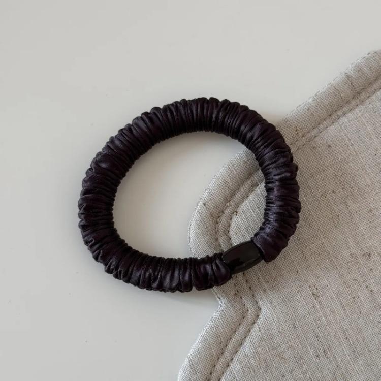 Korean Basic Simple Elastic Ice Silk Large Intestine Hair Band Solid Color Headrope Girls Women Hair Accessories