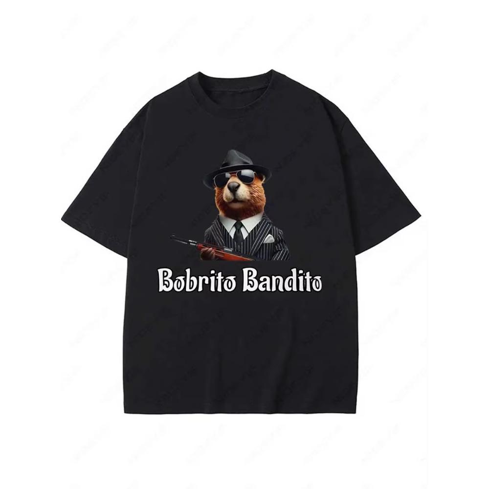 Bobrito Bandito Meme T-Shirts Women Men Italian Brainrot Y2K 2025 Funny Cotton T Shirt Summer Short Sleeve Tee Oversize Clothing