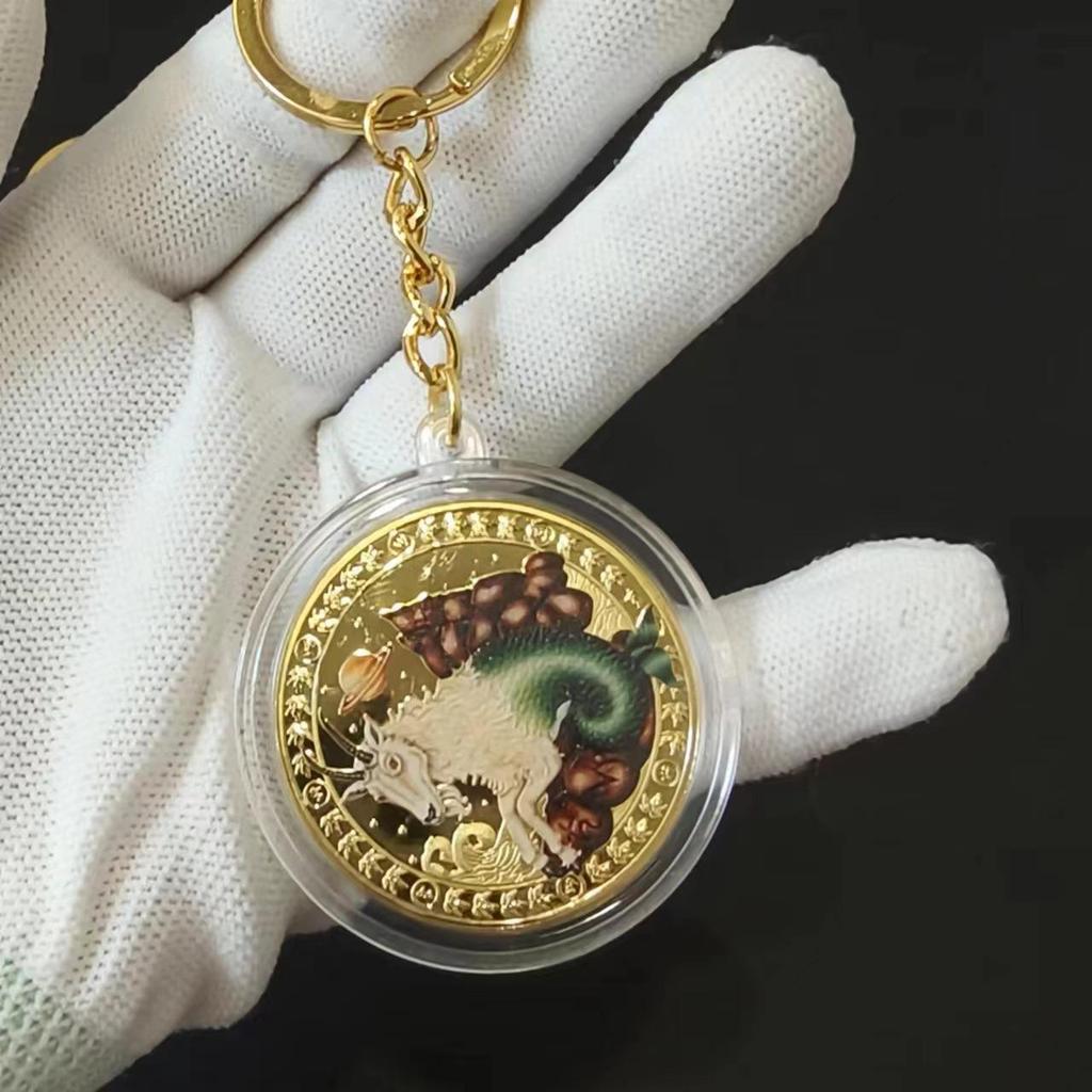 Gold-Plated Scorpio, Gemini, and Libra Zodiac Medallion Set