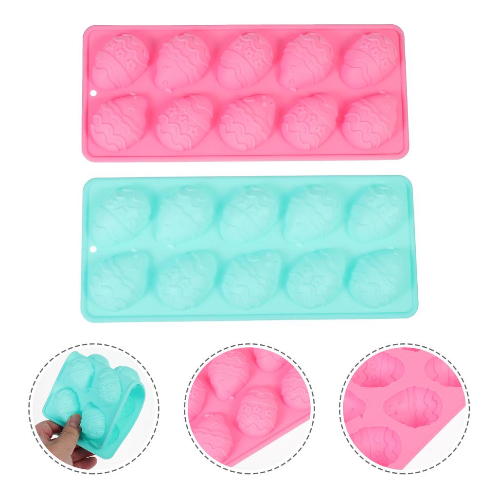 2 Pcs Cake Baking Mold Friends Gift Chocolate Mould Eggs Professional Shop Dinosaur Silica Gel Candy Dessert Decoration