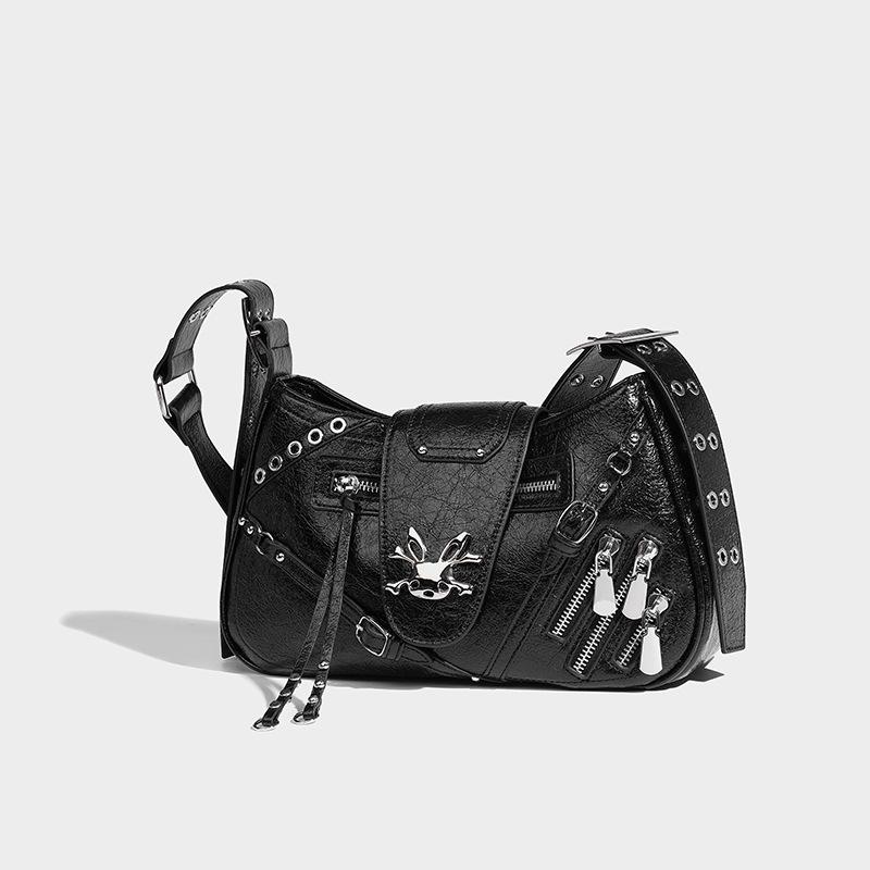 

Премиальная сумка-мессенджер на плечо с милым и крутым принтом локомотива большой вместимости для женщин 2024 года чёрный