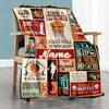 Basketball5588 Customize Text Blanket Gift Personalized Blanket Soft & Cozy Versatile for Sofa Picnics Couch Living Room Four Seasons Universal