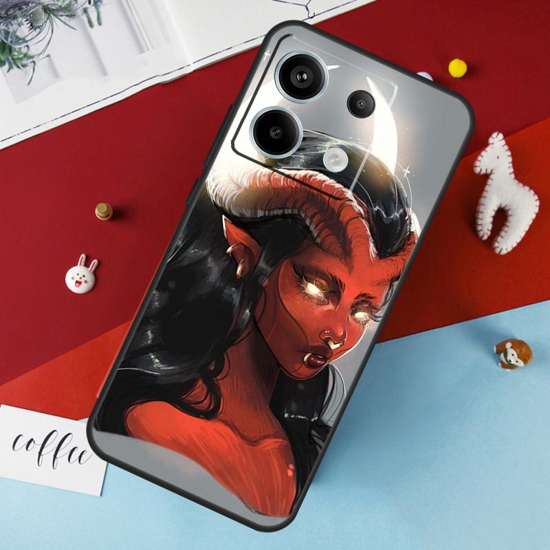 Devil Woman Case For Xiaomi Redmi Note 13 Pro 14 12 11 10 15 Pro Plus Redmi 10C 12C 13C 14C 15C 15 Cover