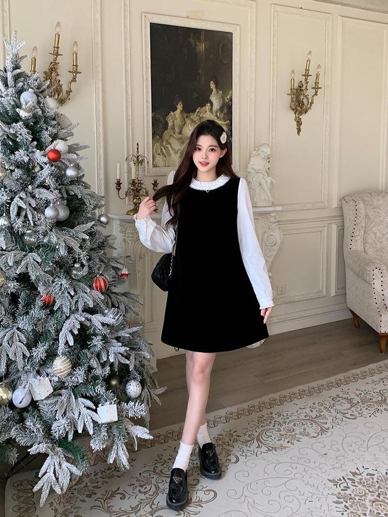 Spring 2026 Plus Size Sweet Temperament Two-Piece Slimming Dress