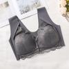 Large Front Buckle Gathers Bra, Fixed Cup Lifting, Top Brace, Lace Vest Style Bra