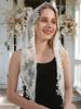 2026 New Women's Triangle Scarf Solid Color Lace Hollow Out Veil Muslim Church Round Headcloth Islam Wedding Mantilla Turban