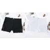 Sexy Lace Edge Ladies Ice Silk Solid Color Smooth Boxer Pants Seamless Elastic Large Size Women's Anti-skid Safety Pants