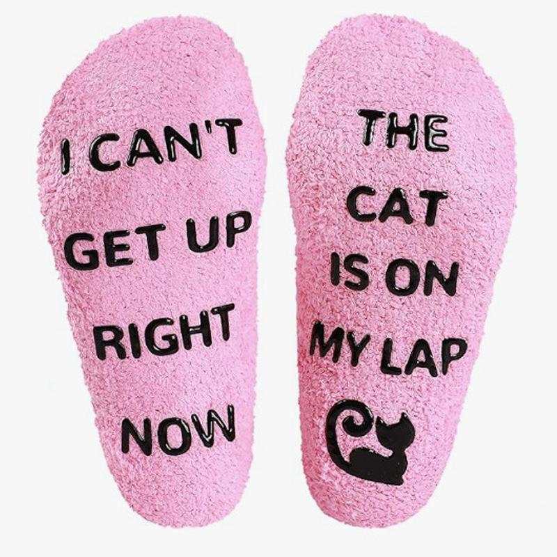 

Не линяющие высокие носки из кораллового флиса с противоскользящими точками One Size