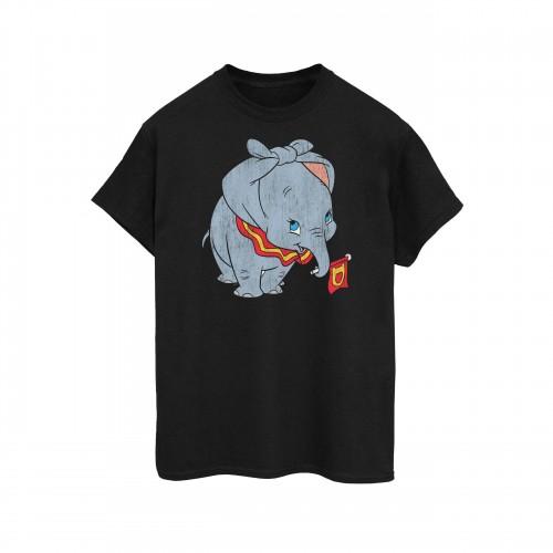 Disney Womens/Ladies Dumbo Classic Tied Up Ears Cotton Boyfriend T-Shirt