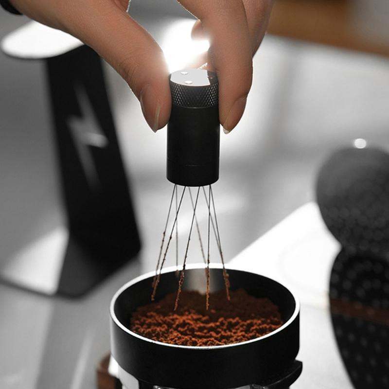 Espresso Distribution Tool Adjustable Range Coffee Stirrer Needle 0.4mm Magnetic Stand Storage Stirrer Needle