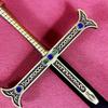 9inch Dracule Mihawk Katana Steel Fake Sword Anime Zoro Ninja Knife Real Sized Japanese Katana Metal Original Samurai Sabre Toy