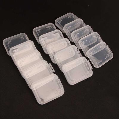 10pcs Transparent Standard Sd Sdhc Memory Card Case Holder Box Storage Boxes New Individual Memory Card Clear Plastic Case