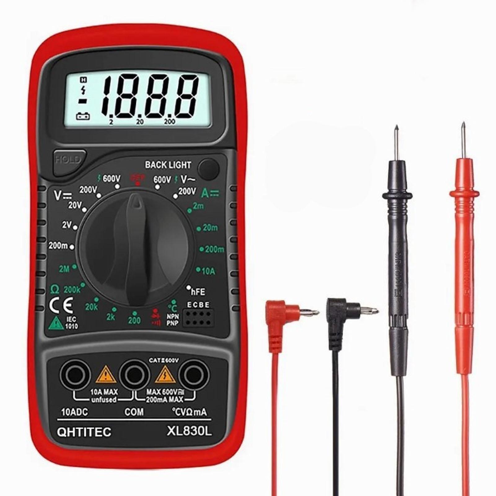 

Digital Display Multimeter Multifunctional AC DC Voltage Current Resistance Temperature Buzzer