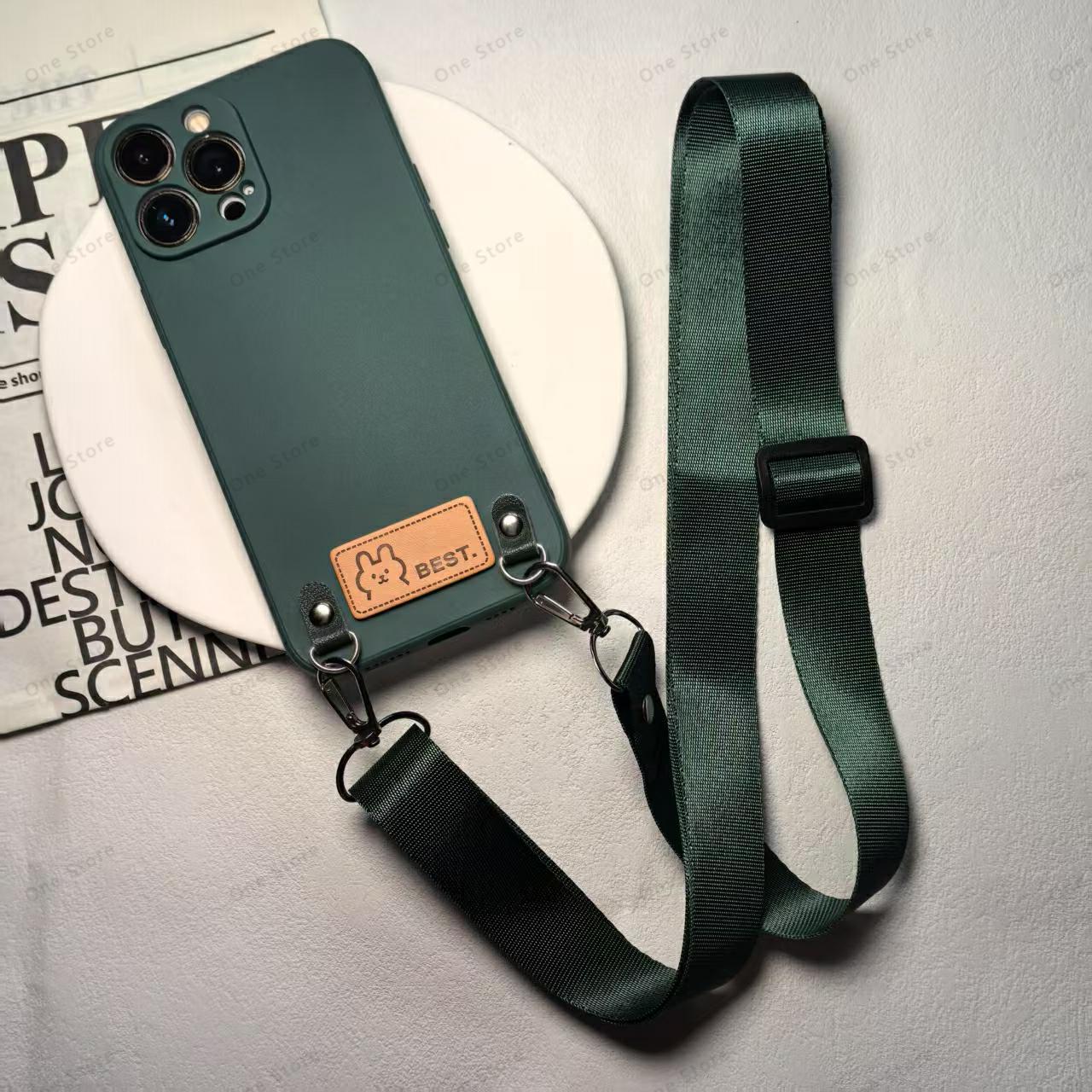 

Crossbody Necklace With Strap Lanyard Rope Soft Liquid Silicone Case for Motorola Moto Edge 60 Fusion 60Pro 60S Shockproof Cover For Moto E13&Case & Strap