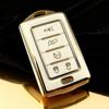 2 Pack TPU Key Fob Cover with Keychain, Full Wrap Shockproof Key Case Protector Compatible with Grand Cherokee L Grand Wagoneer 2021-2025 Smart Key