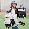Moda Nova 2025 Conjunto de 3 Peças Mochila Escolar Simples Ultraleve Bolsa para Livros de Aluno para 5ª a 6ª Série Bolsa Pequena Fresh de Alta Capacidade com Bolsa para Aulas Estojo
