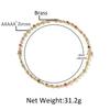 New 6mm Colored Gemstone Bracelet Niche Personality Diamond-encrusted Men's and Women's Trend Necklace