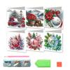 6 Pcs DIY Rhinestone Art Painting Cards Christmas Greeting Card Making Kit with Envelopes 5D Snowman Cat Deer Rhinestone