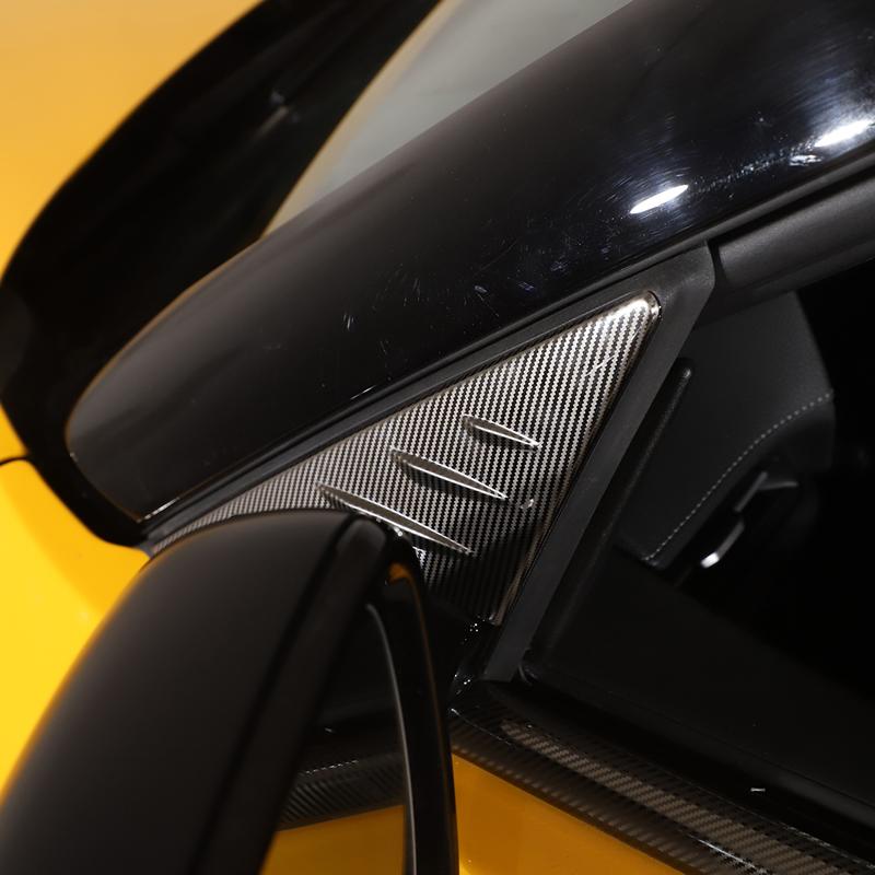 Stainless Steel Car Exterior Side Rearview Mirror Triangle Plate Trim Cover For Toyota GR Supra A90 -2022 Auto