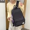 Schoolbag new retro solid color backpack large capacity junior high school student college bag simple versatile leisure travel backpack