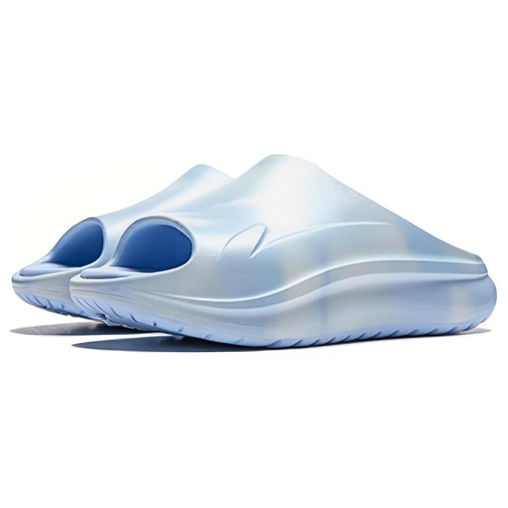 Li-Ning Soft Slipper Thick Sole Height Increasing Comfortable Slide Sandals Unisex Footwear Blue White AGAU003-4