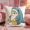 MMofusands Cute Cartoon Cushion Cover Premium Comfort Reversible Pillow Cove Two In One Design For Any Room  Car Interior