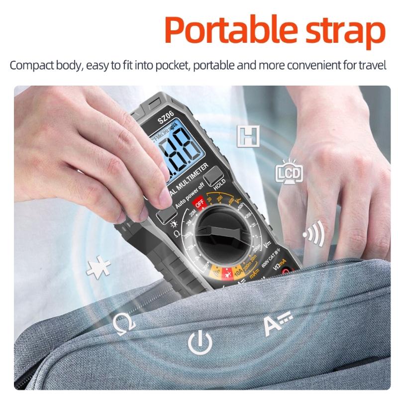 Digital Multimeter Pen Meter USB Charge Voltmeter Auto Ranges Voltage Tester Backlight Flashlight Sensitivity Adjustable