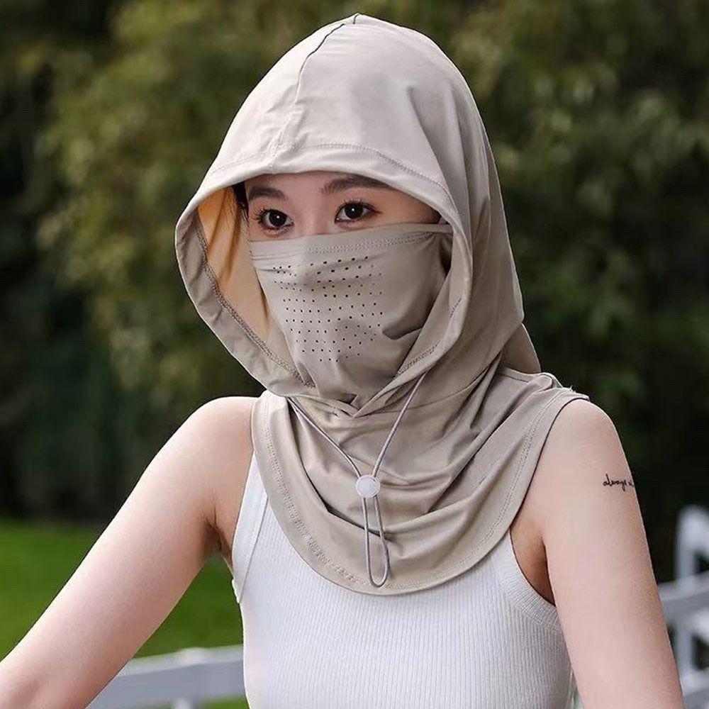 Anti-UV Sunshade Cap Breathable Face Mask Pullover Cap Unisex Sunscreen Hat  Summer