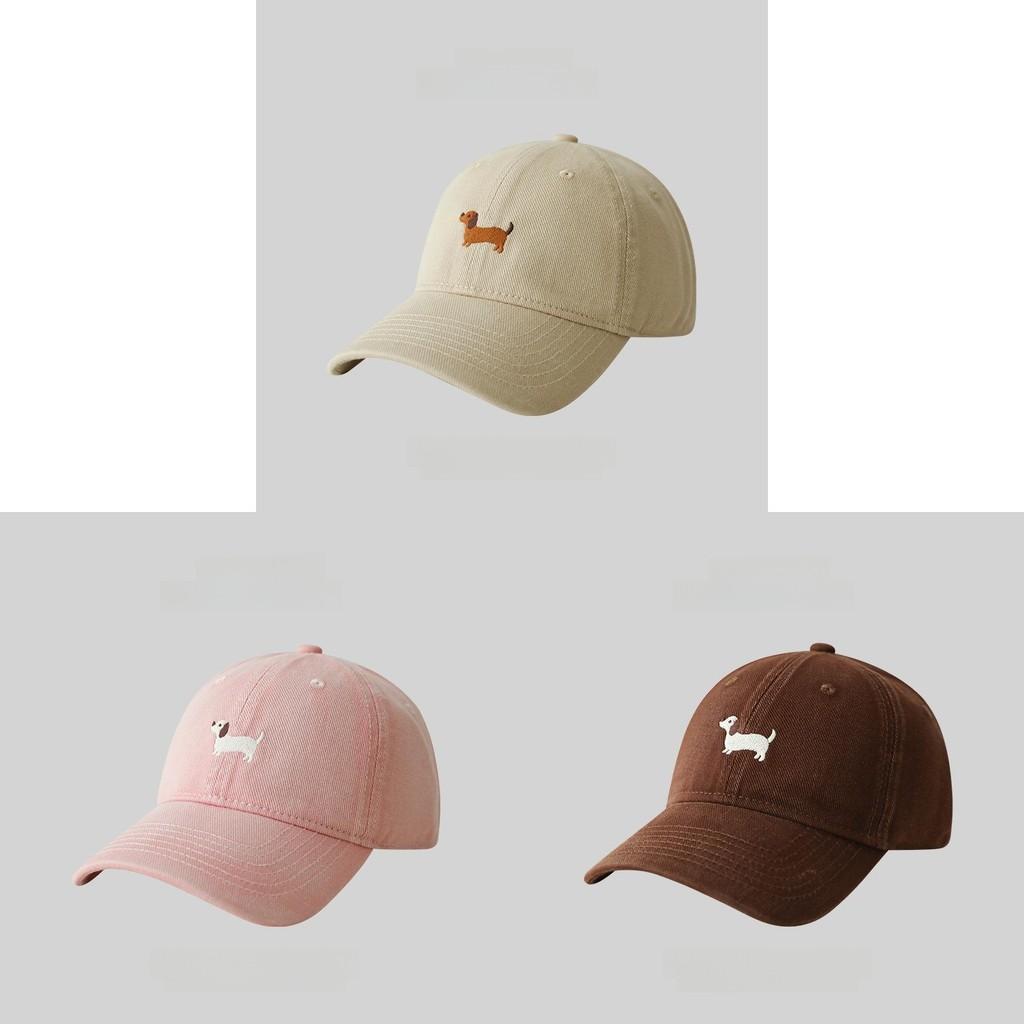 Original Design Corgi Embroidered Baseball Cap With Wide Brim For Sun Protection And Breathability