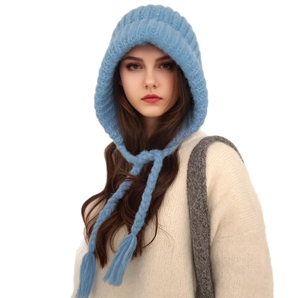 Autumn and Winter Colorful Knitted Hat Ins Loose American Retro Lazy Style Couple Knitted Tassel Hat