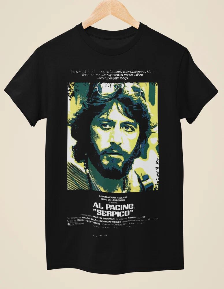 Serpico Movie Poster Inspired Unisex Black TShirt S