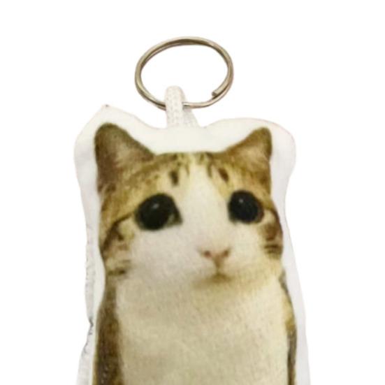 Portachiavi Peluche Attivato dalla Voce Gatto Miao Ciondolo Animale di Peluche Parlante Carino per Borse Zaini Regalo Divertente per Bambini Studenti