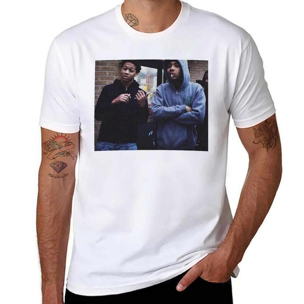 G herbo x lil Bibby T-Shirt t shirt men 100% cotton luxury brand t shirts for man pack cotton T-Shirt