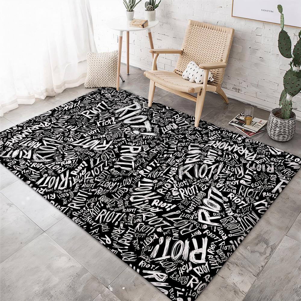 Popular Pop Rock Band P-Paramores Floor Mat Soft Thickened Flannel Door Mat Non-Slip Living Room Rug Home Decor