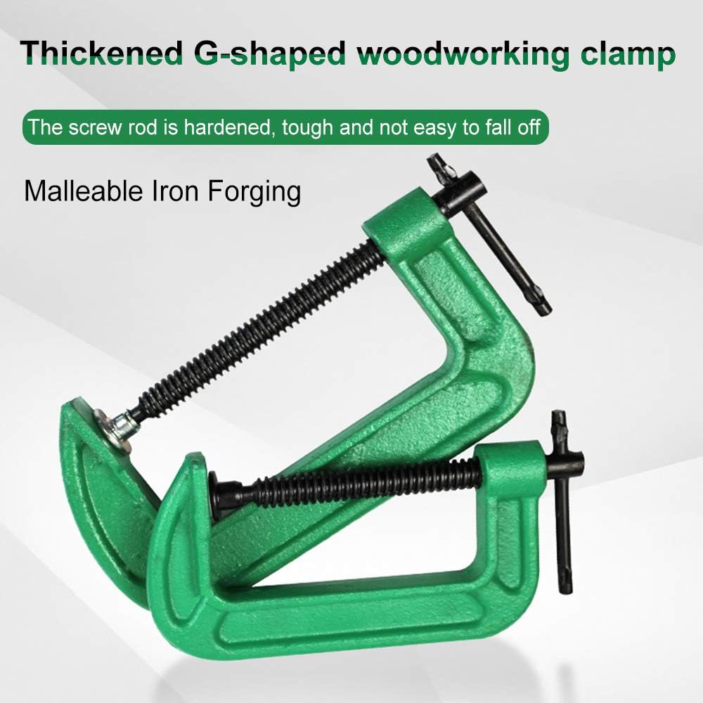 

3/4/5/6 Inch Thicken Heavy Steel G Clip C-Clamps Jaw Opening Clamps with Sliding T-Bar Handle for Woodworking, Welding, Building 3 inches