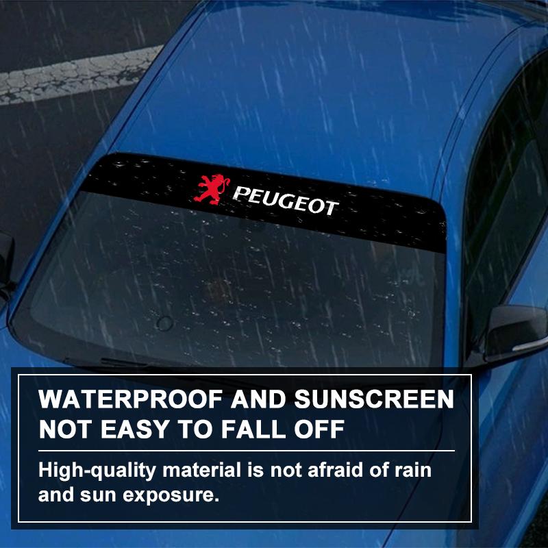 Car Front Windshield Stickers Front and Rear Decorative Emblem For Peugeot 308 408 508 RCZ 208 3008 2008 206 207 108 406 407 408 206 207 208 306 307